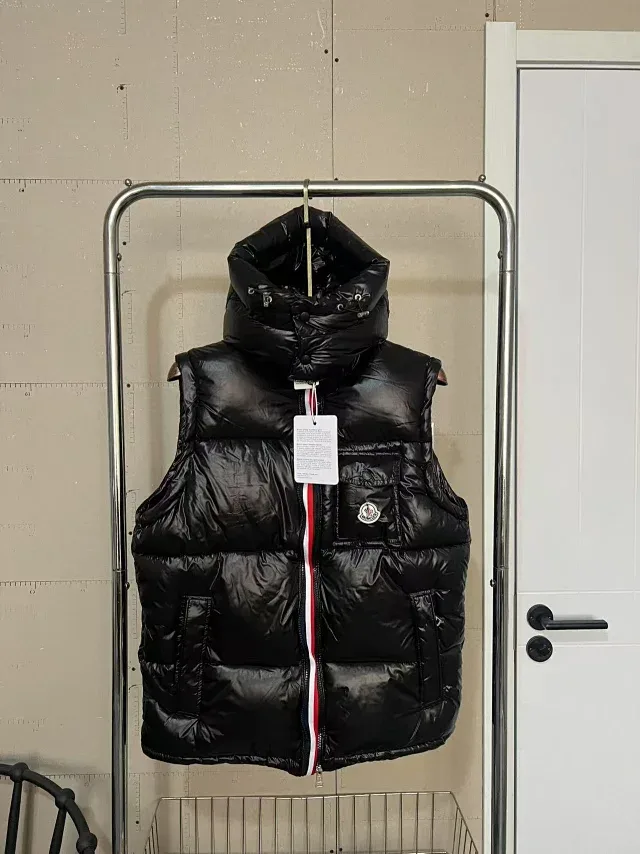Moncler-Style Glossy Down Vest