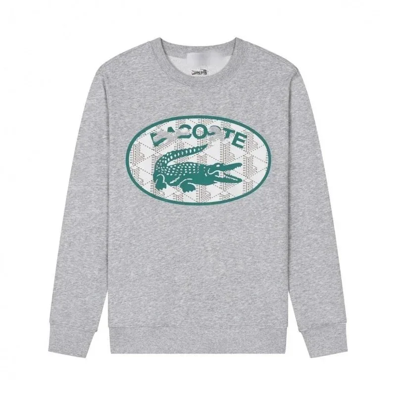 Lacoste-Style Logo Crewneck Sweatshirt